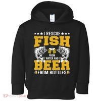 Funny Beer And Fish Toddler Hoodie thumb 0