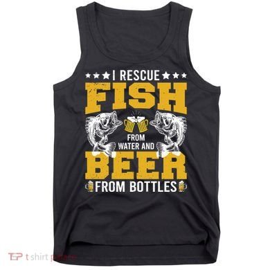 Funny Beer And Fish Tank Top
