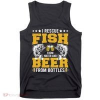 Funny Beer And Fish Tank Top thumb 0