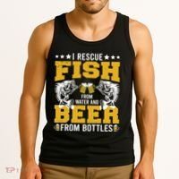 Funny Beer And Fish Tank Top thumb 3