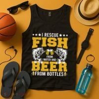 Funny Beer And Fish Tank Top thumb 4