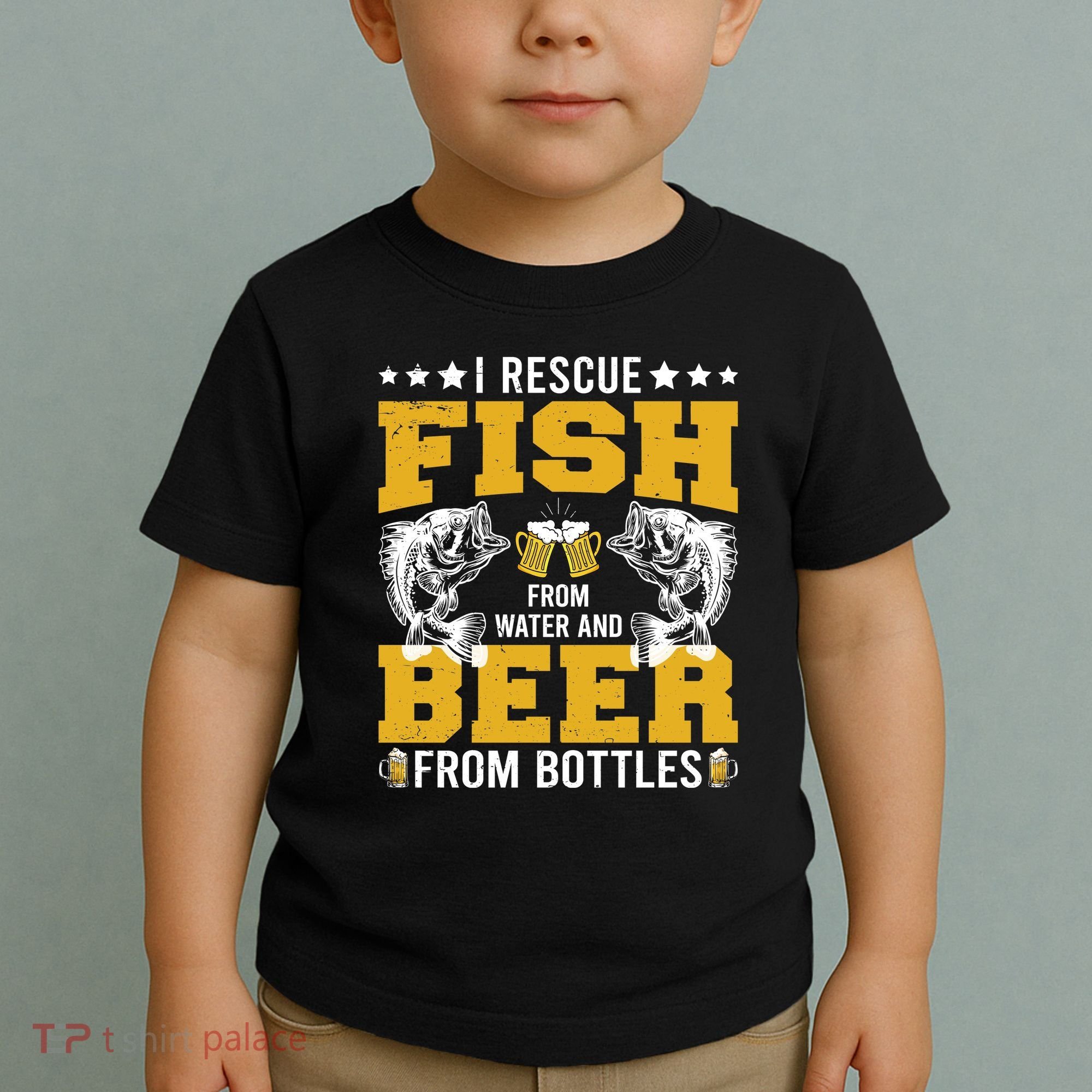 Funny Beer And Fish Toddler T-Shirt