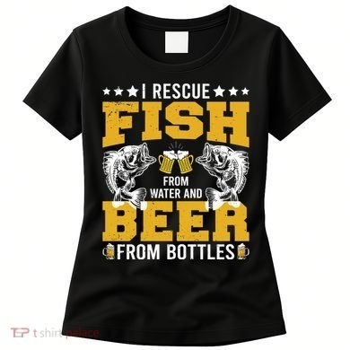 Funny Beer And Fish Women's T-Shirt