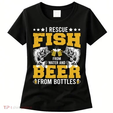 Funny Beer And Fish Women's T-Shirt