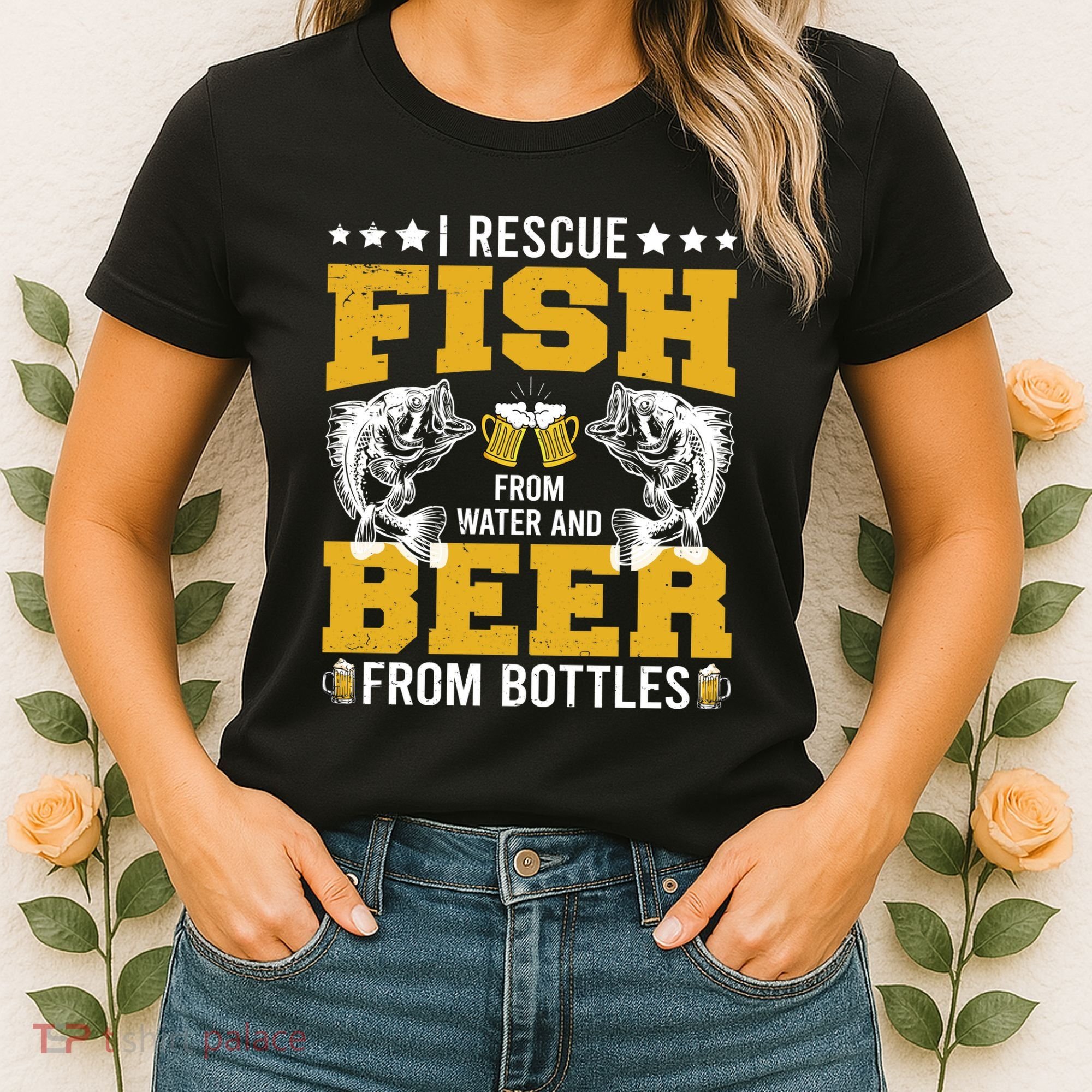 Funny Beer And Fish Women's T-Shirt