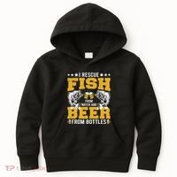 Funny Beer And Fish Kids Hoodie thumb 0