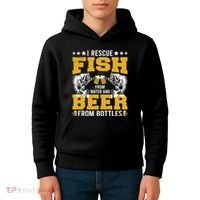Funny Beer And Fish Kids Hoodie thumb 4