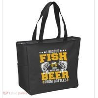 Funny Beer And Fish Tote Bag thumb 2