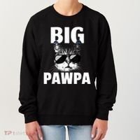 Funny Black And White Cat Kitten Big Pawpa Women's Sweatshirt thumb 0