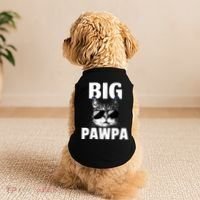 Funny Black And White Cat Kitten Big Pawpa Doggie Tank thumb 2