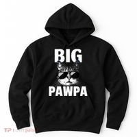 Funny Black And White Cat Kitten Big Pawpa Hoodie thumb 0