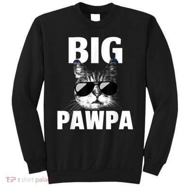 Funny Black And White Cat Kitten Big Pawpa Sweatshirt