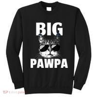 Funny Black And White Cat Kitten Big Pawpa Sweatshirt thumb 0