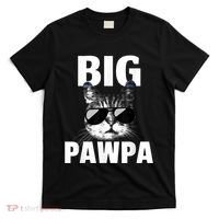 Funny Black And White Cat Kitten Big Pawpa T-Shirt thumb 0