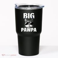 Funny Black And White Cat Kitten Big Pawpa Tumbler thumb 0