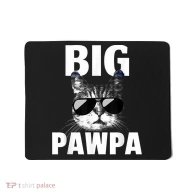 Funny Black And White Cat Kitten Big Pawpa Mousepad
