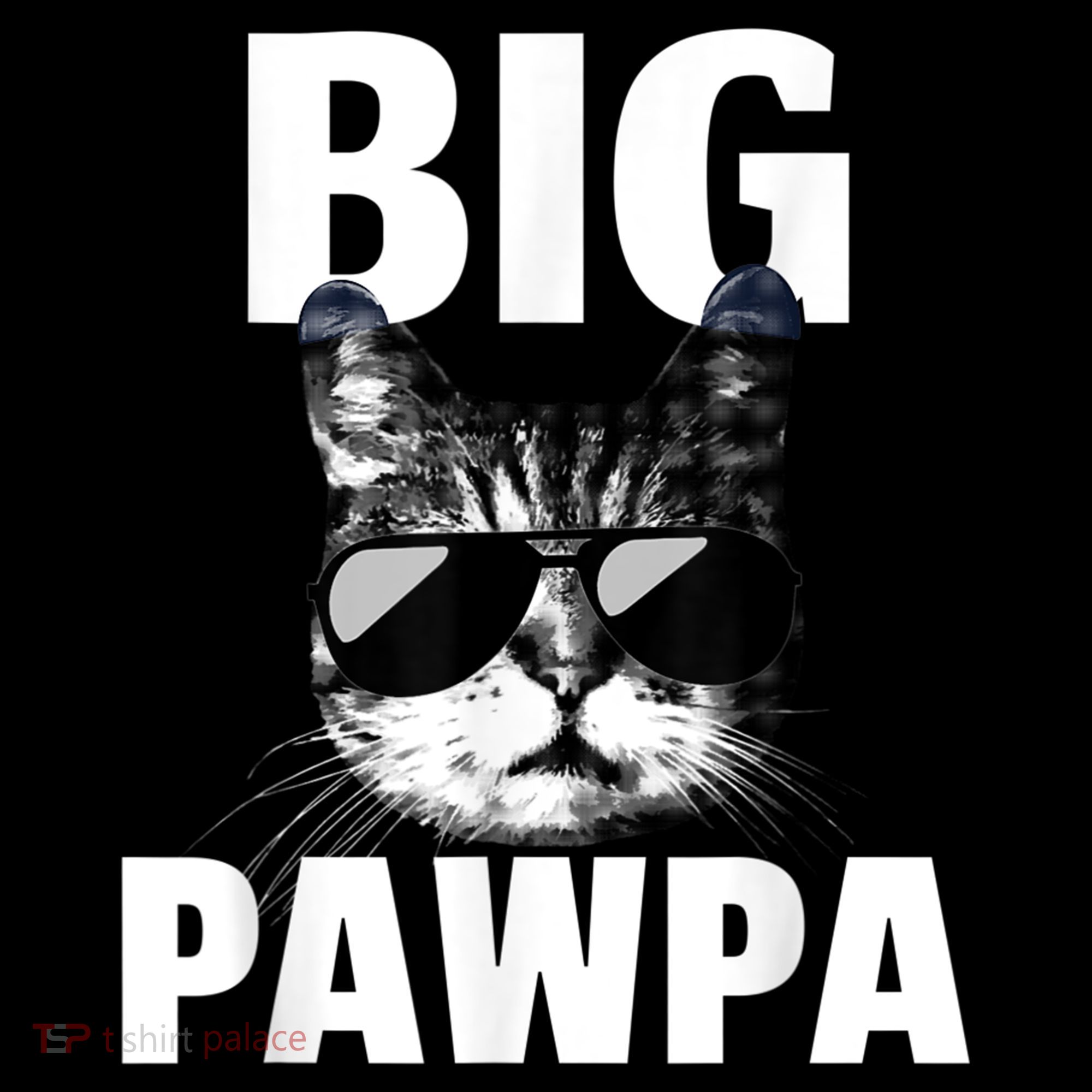Funny Black And White Cat Kitten Big Pawpa Mousepad