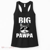 Funny Black And White Cat Kitten Big Pawpa Women's Tank Top thumb 0