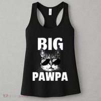 Funny Black And White Cat Kitten Big Pawpa Women's Tank Top thumb 3