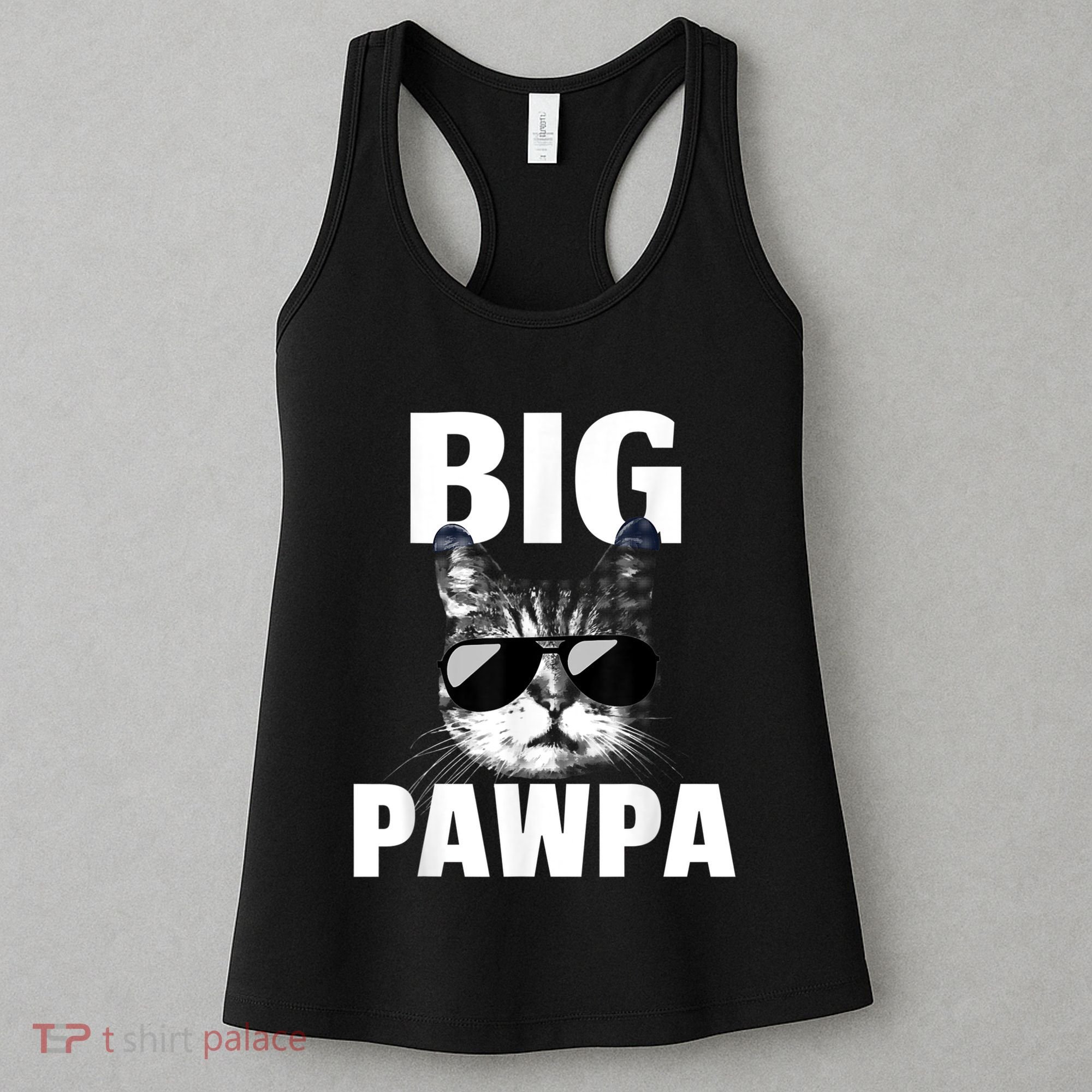 Funny Black And White Cat Kitten Big Pawpa Women's Tank Top