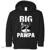 Funny Black And White Cat Kitten Big Pawpa Toddler Hoodie thumb 0