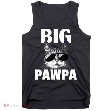 Funny Black And White Cat Kitten Big Pawpa Tank Top
