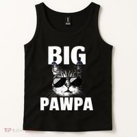Funny Black And White Cat Kitten Big Pawpa Tank Top thumb 2
