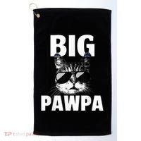 Funny Black And White Cat Kitten Big Pawpa Golf Towel thumb 0