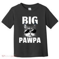 Funny Black And White Cat Kitten Big Pawpa Toddler T-Shirt thumb 0