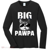 Funny Black And White Cat Kitten Big Pawpa Women's Long Sleeve Shirt thumb 0