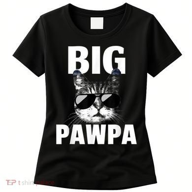 Funny Black And White Cat Kitten Big Pawpa Women's T-Shirt