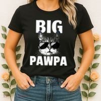 Funny Black And White Cat Kitten Big Pawpa Women's T-Shirt thumb 2