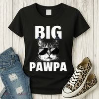 Funny Black And White Cat Kitten Big Pawpa Women's T-Shirt thumb 3