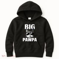 Funny Black And White Cat Kitten Big Pawpa Kids Hoodie thumb 0