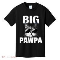 Funny Black And White Cat Kitten Big Pawpa Kids T-Shirt thumb 0