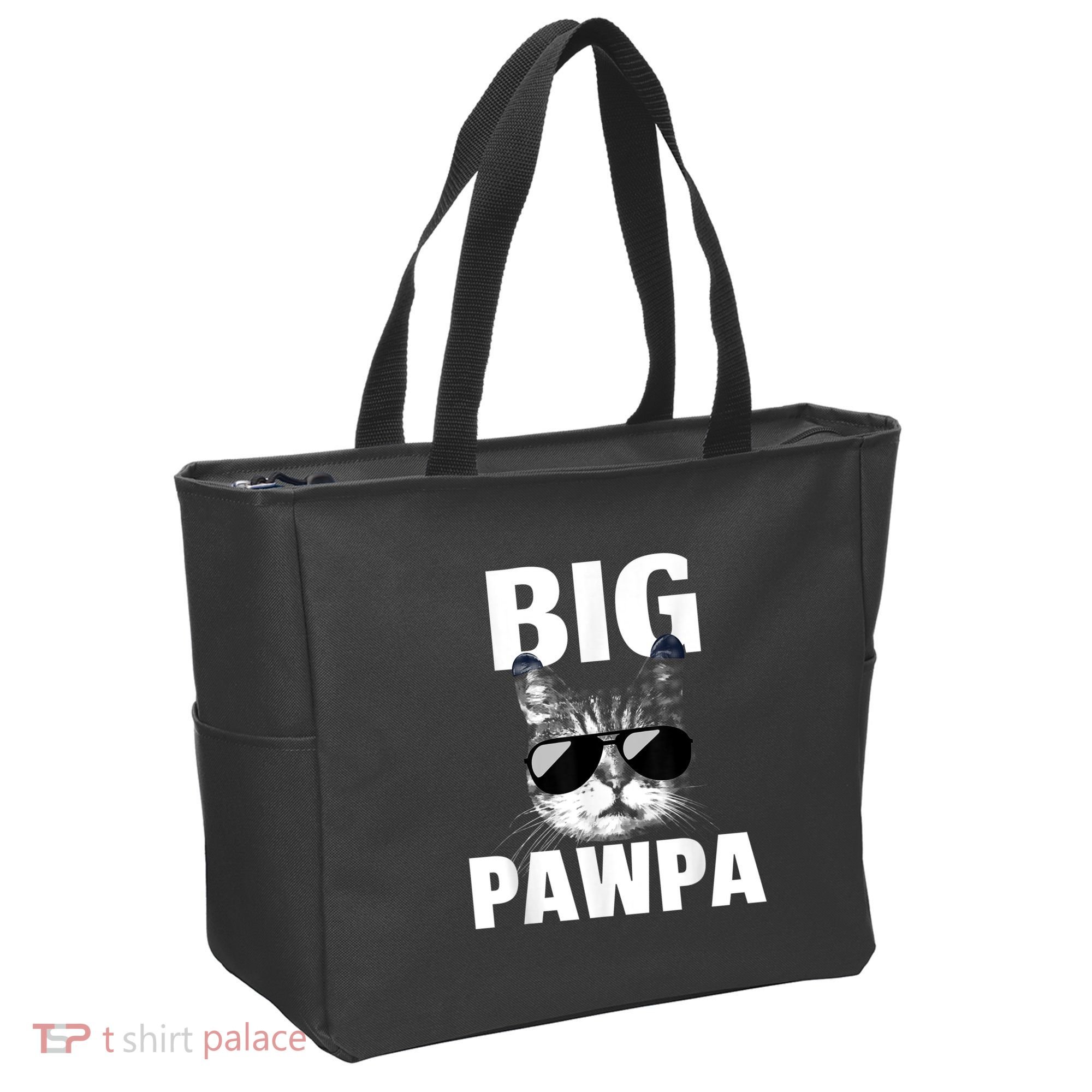 Funny Black And White Cat Kitten Big Pawpa Tote Bag