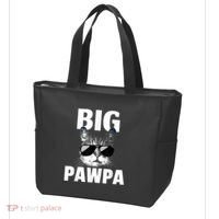 Funny Black And White Cat Kitten Big Pawpa Tote Bag thumb 3