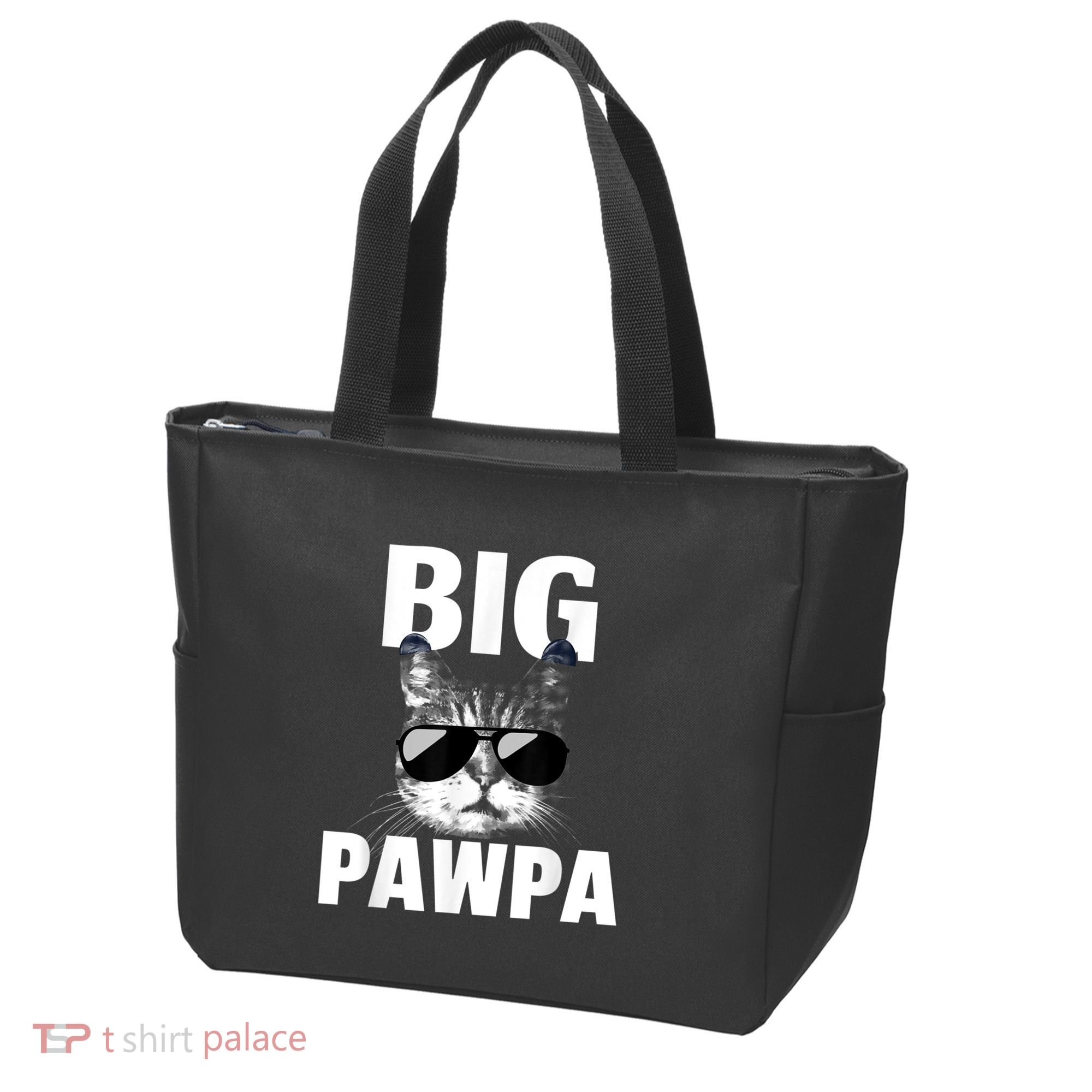 Funny Black And White Cat Kitten Big Pawpa Tote Bag