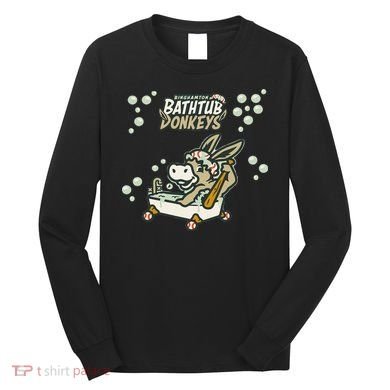 Funny Binghamton Bathtub Donkey Gift Long Sleeve Shirt