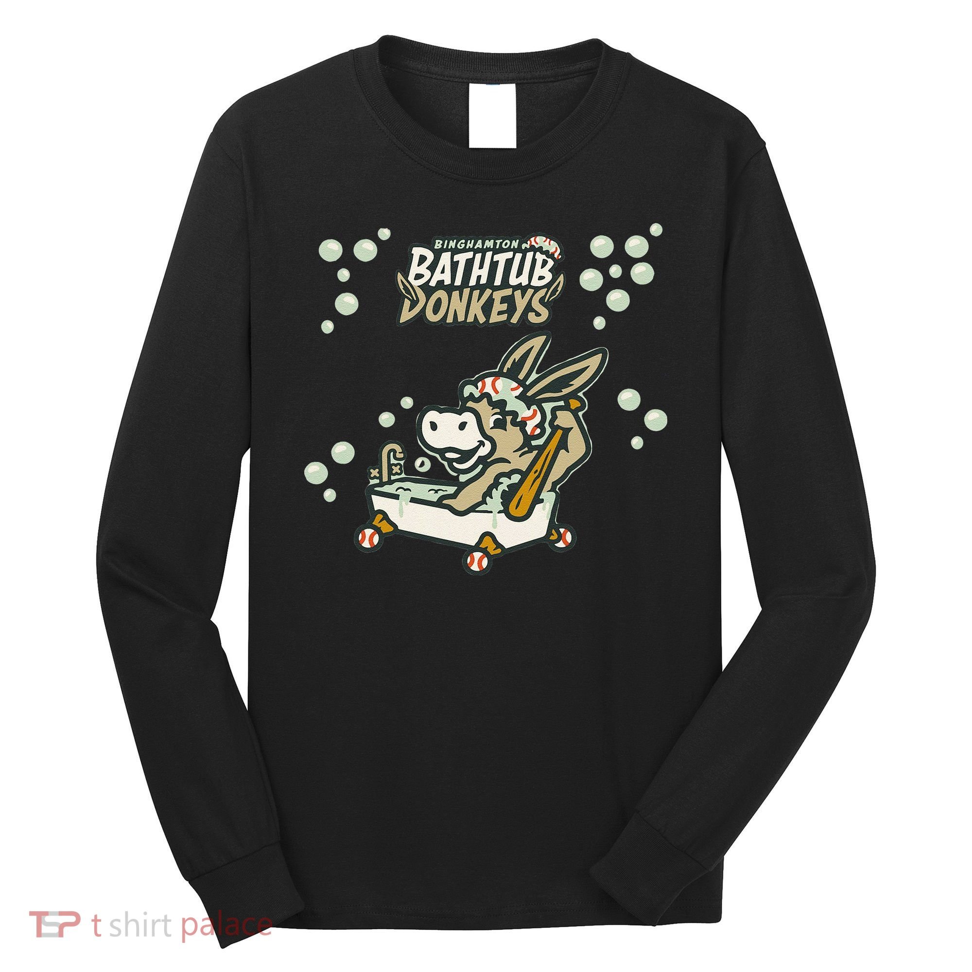 Funny Binghamton Bathtub Donkey Gift Long Sleeve Shirt