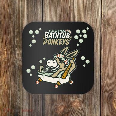 Funny Binghamton Bathtub Donkey Gift Coaster