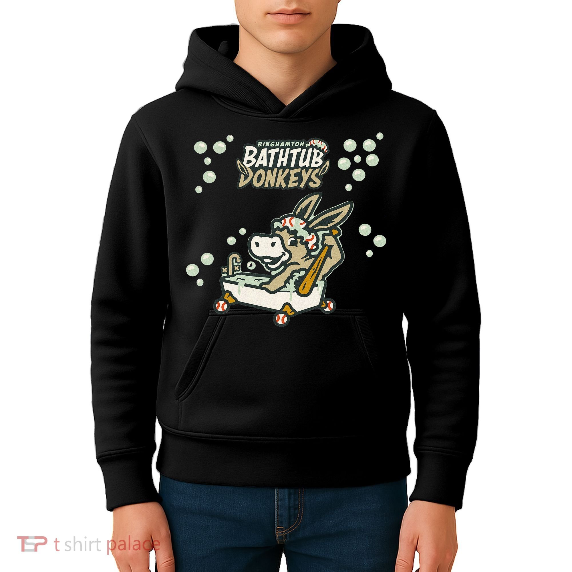 Funny Binghamton Bathtub Donkey Gift Kids Hoodie