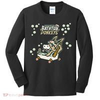Funny Binghamton Bathtub Donkey Gift Kids Long Sleeve Shirt thumb 0