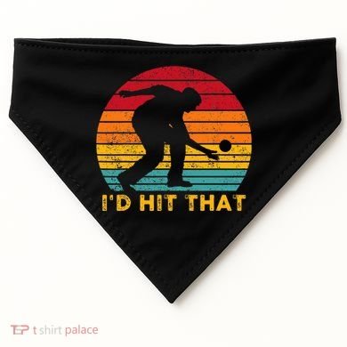 Funny Bocce Ball Retro ID Hit That USA-Made Doggie Bandana