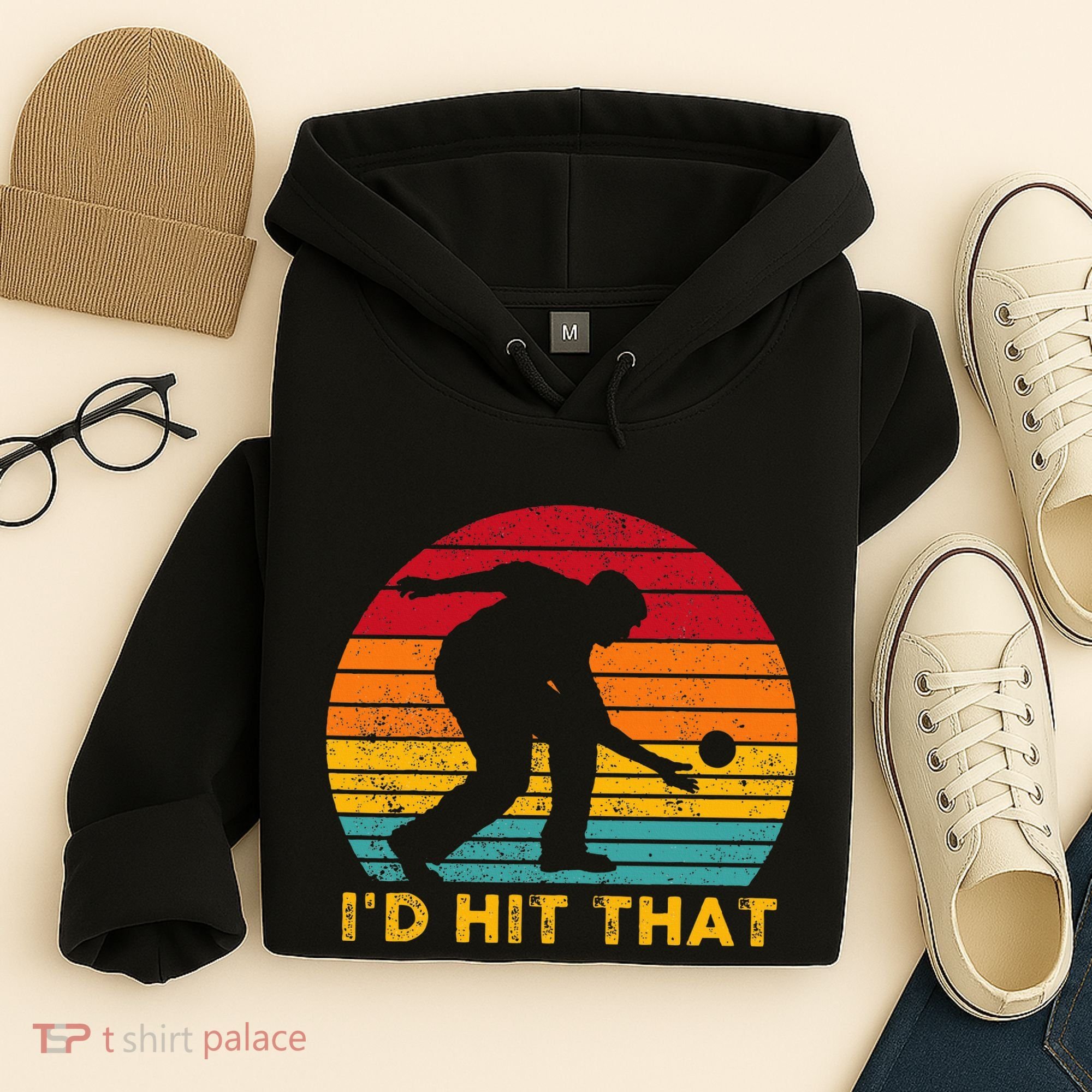 Funny Bocce Ball Retro ID Hit That Hoodie