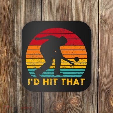Funny Bocce Ball Retro ID Hit That Coaster