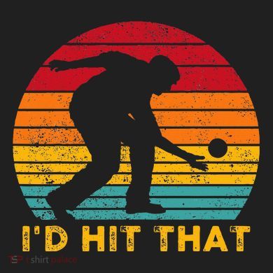 Funny Bocce Ball Retro ID Hit That Women's Dry Zone Grid Polo