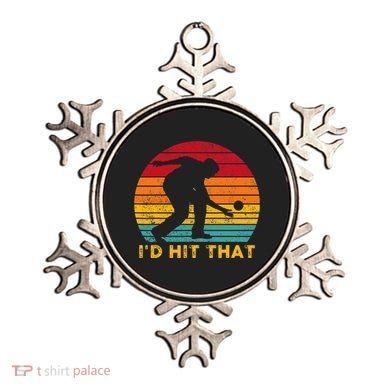 Funny Bocce Ball Retro ID Hit That Ornament