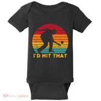 Funny Bocce Ball Retro ID Hit That Baby Bodysuit thumb 0