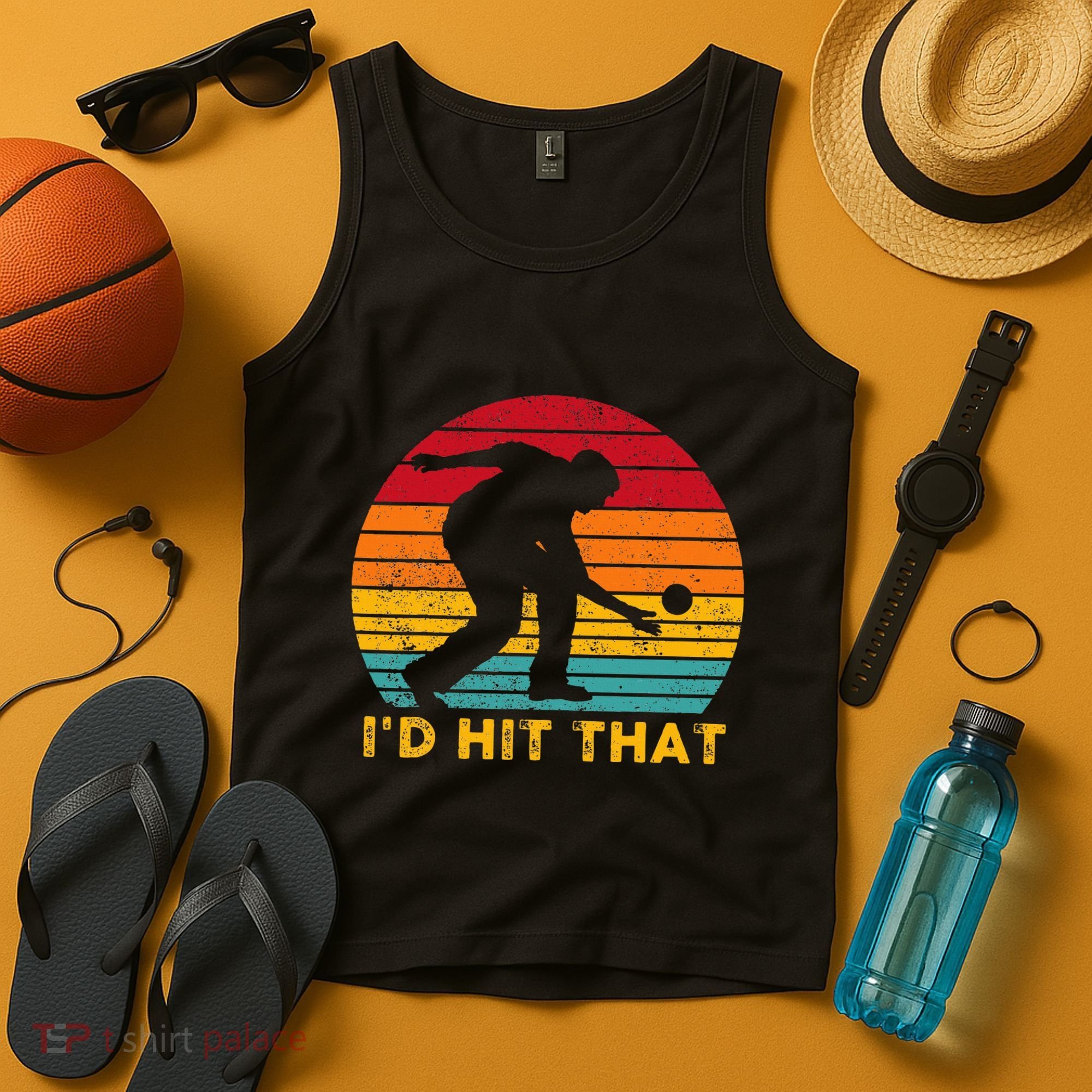 Funny Bocce Ball Retro ID Hit That Tank Top